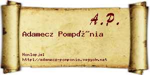Adamecz Pompónia névjegykártya